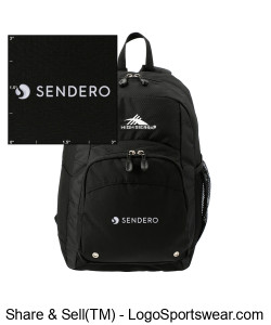 Embroidered High Sierra Impact Backpack - Standard Logo, Black Design Zoom