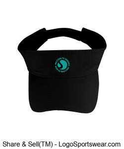 Embroidered Port Authority Fashion Visor - Circle Welcome to How Logo, Black Design Zoom