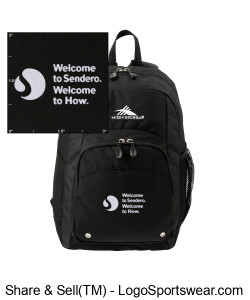 Embroidered High Sierra Impact Backpack - Welcome to How Stacked Logo, Black Design Zoom