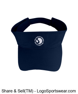 Embroidered Port Authority Fashion Visor - Circle Welcome to How Logo, Navy Design Zoom